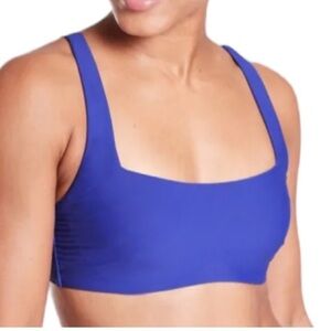 Athleta bra top square neck with underwire bikini top size 40 B/C